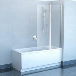 Шторка для ванны Ravak Chrome CVS2-100 R белый + стекло Транспарент 