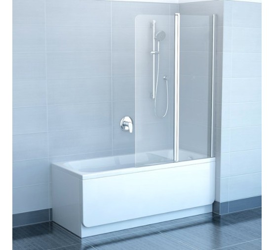 Шторка для ванны Ravak Chrome CVS2-100 L сатин + стекло Транспарент 