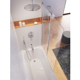 Шторка для ванны Ravak Chrome CVS2-100 R сатин + стекло Транспарент 