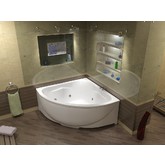 Акриловая ванна BAS Империал Flat 150x150 с гидромассажем