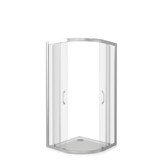 Душевой угол GOOD DOOR Latte R-120-C-WE  1200x800 L белый, прозрачное стекло 