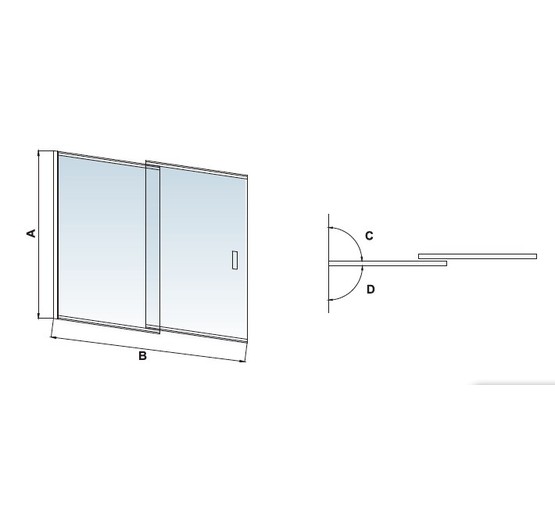 Шторка для ванны RGW Screens SC-40 1000х1500 хром, прозрачное стекло