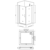 Душевой угол GOOD DOOR Pandora CR-80-T-CH 800x800  хром + декор стекло 