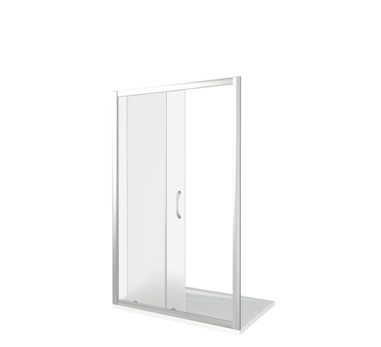 Душевая дверь GOOD DOOR Latte WTW 110 белый, стекло рифленое