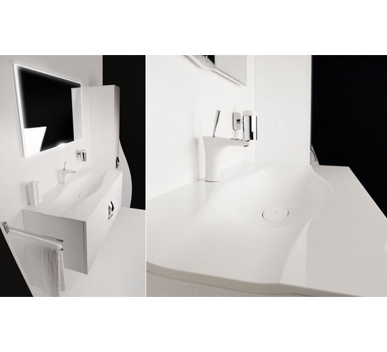 Комплект мебели Eqloo Miro 100 см  белый подвесной