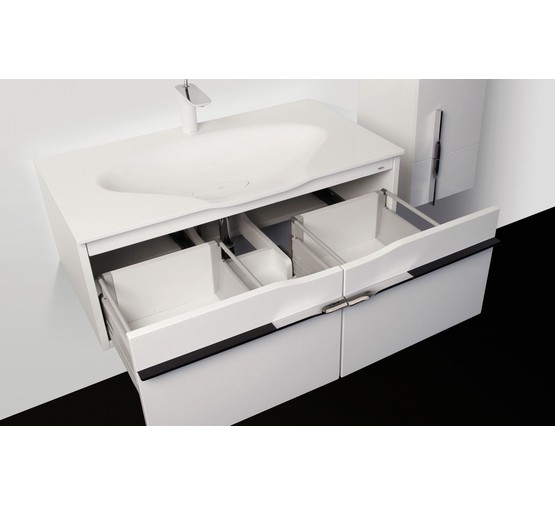 Комплект мебели Eqloo Vito 90 см белый подвесной