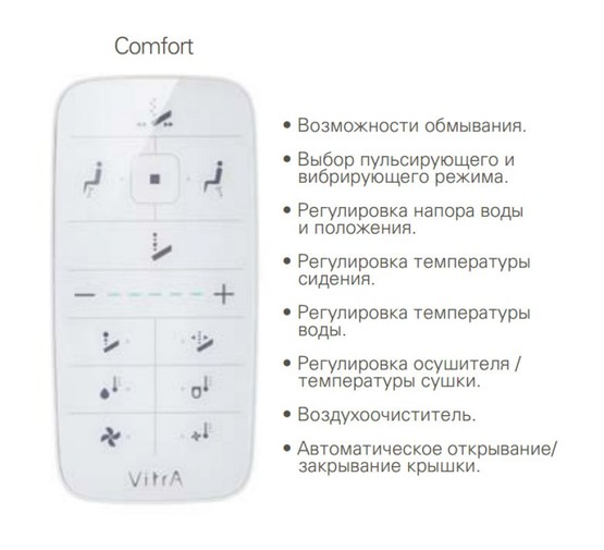 Унитаз подвесной Vitra V-Care Comfort безободковый микролифт