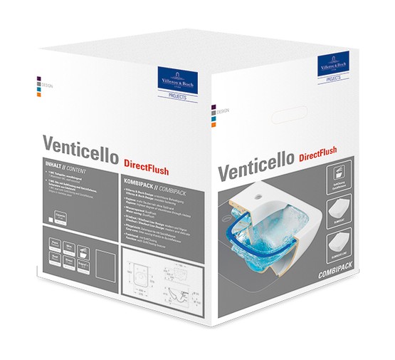 Унитаз подвесной Villeroy & Boch Venticello 4611 RS01 безободковый микролифт