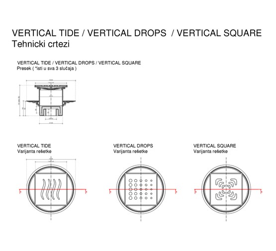 Трап сливной Pestan Confluo Standard Vertical Square  15 см вертикальный