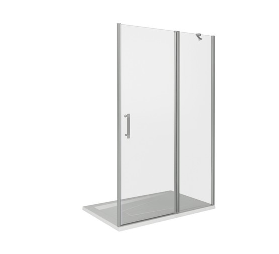 Душевая дверь GOOD DOOR Mokka WTW 130 белый, стекло прозрачное