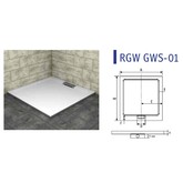 Душевой поддон RGW GWS-01 1000x1000 литьевой мрамор