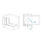 Шторка для ванны RGW Screens SC-11B 1000х1400 черный, прозрачное стекло