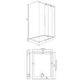 Душевой угол GOOD DOOR Puerta WTWSP-140-100-C-CH 1400x1000 хром + прозрачное стекло 