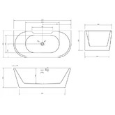 Акриловая ванна Abber AB9296-1.5 150x80
