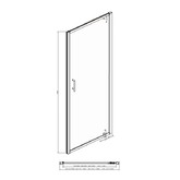 Душевая дверь Bravat Drop BD090.4110A 90 хром, стекло прозрачное