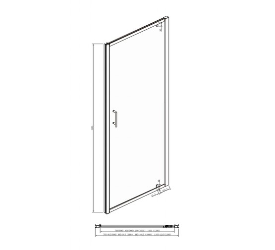 Душевая дверь Bravat Drop BD100.4110A 100 хром, стекло прозрачное