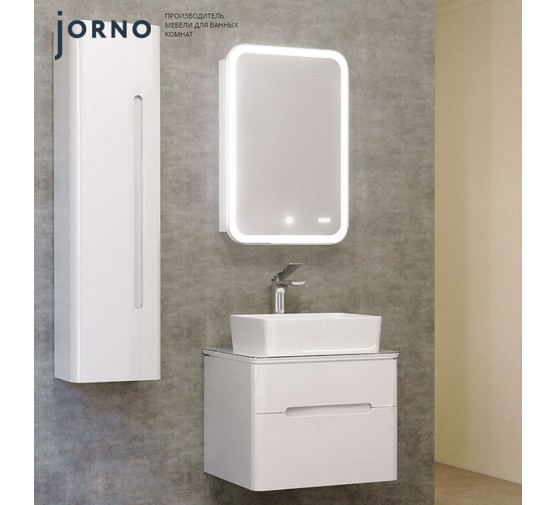 Зеркало-шкаф Jorno Bosko 50 с подсветкой и часами
