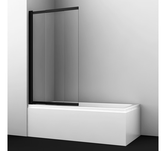 Шторка для ванны Wasserkraft Dill 61S02-80 800x1400 черный, прозр.стекло 