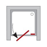 Душевая дверь Ravak Pivot PDOP2 -110 черный + стекло Транспарент