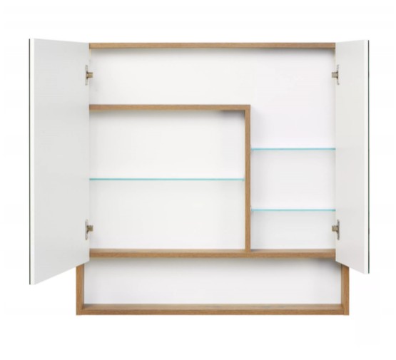 Зеркало шкаф Aquaton Сканди 90 см Белый/Дуб Рустикальный