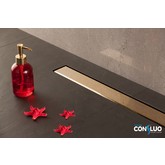 Водоотводящий желоб Pestan Confluo Frameless Line 550 Gold с решеткой золото