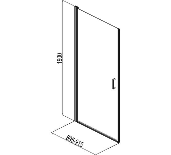 Душевая дверь Aquanet Cinetic AE12-N-90H190U 90 хром, стекло прозрачное