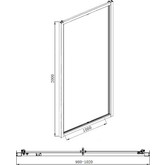 Душевая дверь Aquanet Alfa NAA6422 100 хром, стекло прозрачное