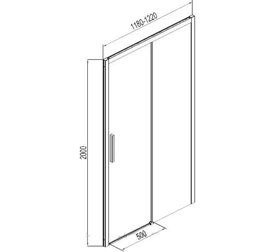 Душевая дверь Aquanet Pleasure AE60-N-120H200U-BT 120 черный матовый, стекло прозрачное