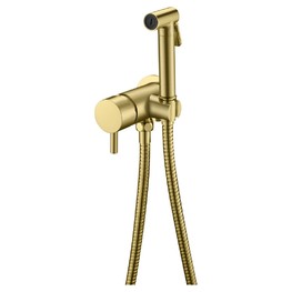 Гигиенический душ Boheme Uno 467-MG со смесителем золото матовое