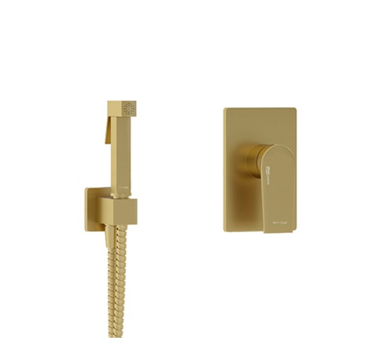 Гигиенический душ Wasserkraft Aisch A55094 со смесителем шланг 1,5 м золото матовое