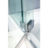 Душевой угол Cezares Slider-A-2-100/110-GRIGIO-Nero 1000x1000 черный тонированное стекло
