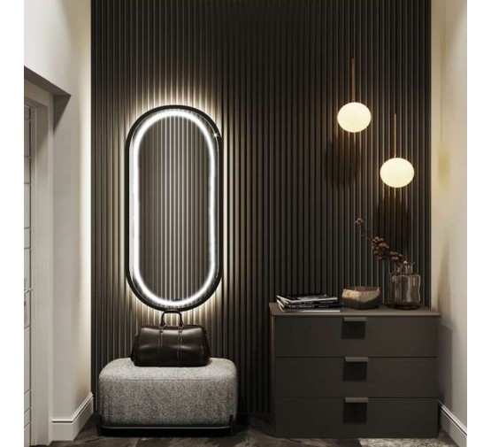 Зеркало Azario Виола-лофт LED 500х1000 черный