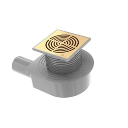 Трап сливной Boheme Smartdesign 15 см горизонтальный золото матовое