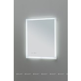 Зеркало Aquanet Оптима 50 LED с часами белый