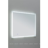 Зеркало Aquanet Оптима 90 LED с часами белый