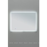 Зеркало Aquanet Оптима 100 LED с часами белый