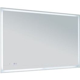Зеркало Aquanet Оптима 120 LED с часами белый