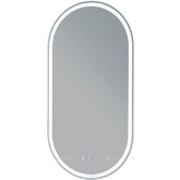 Зеркало Aquanet Монте 50 LED с часами белый