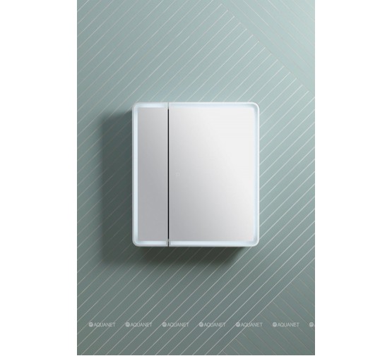 Зеркало-шкаф Aquanet Оптима 70 LED белый