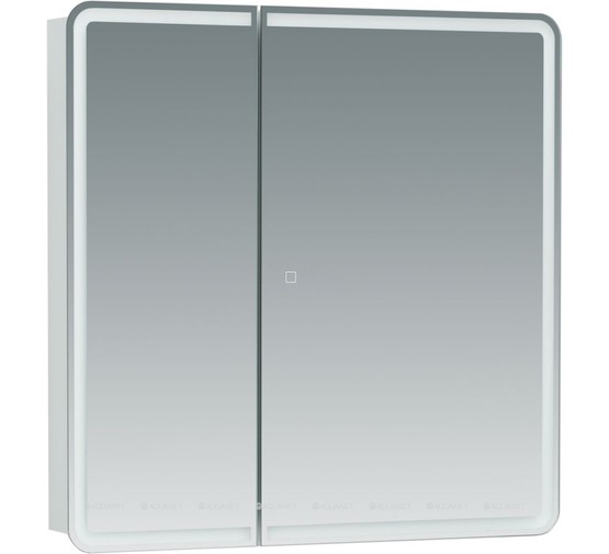 Зеркало-шкаф Aquanet Оптима 80 LED белый