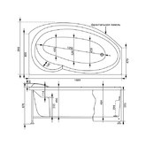 Акриловая ванна Aquanet Jersi 170x100 R