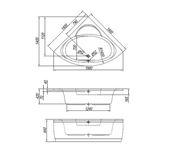 Акриловая ванна Kolpa-san Royal Standart 120x120