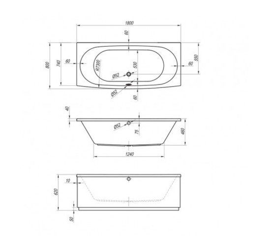 Акриловая ванна Kolpa-san Vip Basis 180x80