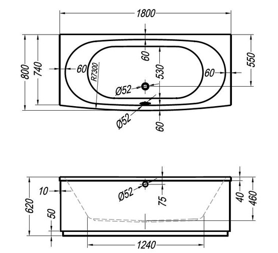 Акриловая ванна Kolpa-san Vip Basis 180x80