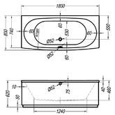 Акриловая ванна Kolpa-san Vip Basis 180x80