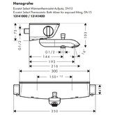 Смеситель для ванны HANSGROHE Ecostat Select 13141000 термостат