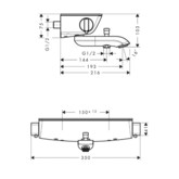 Смеситель для ванны HANSGROHE Ecostat Select 13141000 термостат