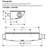 Смеситель для душа HANSGROHE Ecostat Select 13161000 термостат