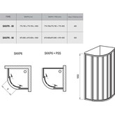 Душевой угол Ravak Supernova SKKP6 - 80 белый + стекло Транспарент
