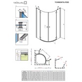 Душевой угол Radaway Torrenta PDD 800х800 хром,прозрачное стекло